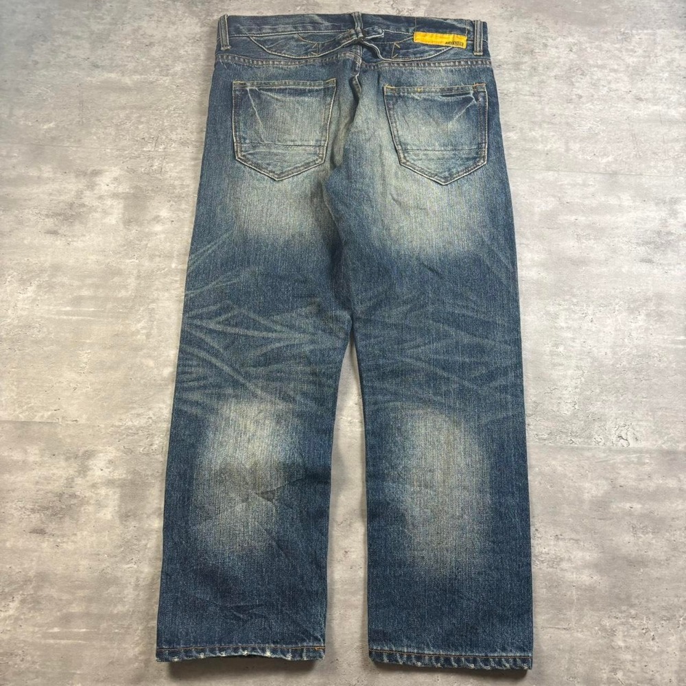 Rush Hour Selvedge Denim Jeans Mens 32x27 Blue Vintage Buckle Back